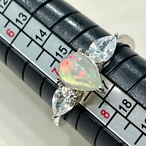 1.5ct Natural Opal Topaz 14KGP Ring - Picture 2 of 4